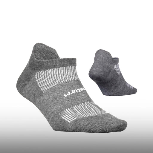 Feetures High Performance Ultra Light No Show Tab Heather Gray