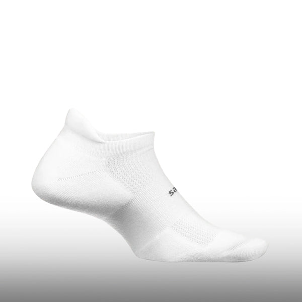Feetures High Performance Ultra Light No Show Tab White