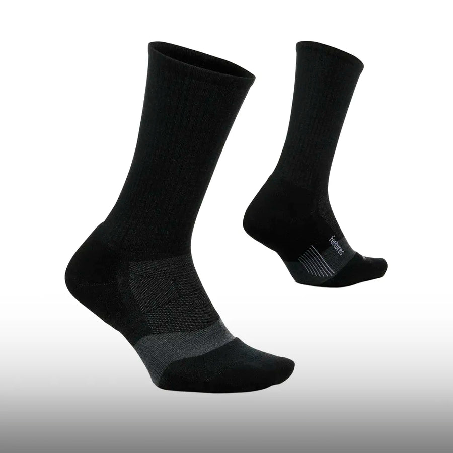 Feetures Merino 10 Max Cushion Mini Crew Black