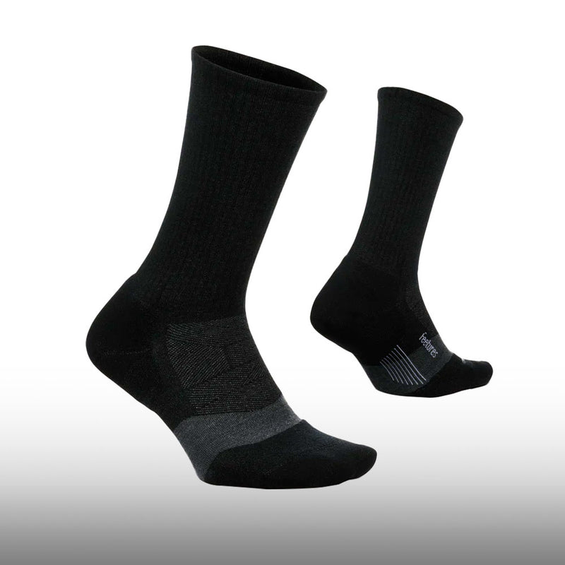 Feetures Merino 10 Max Cushion Mini Crew Charcoal