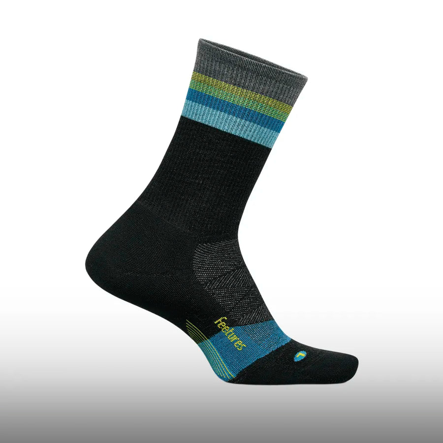 Feetures Merino 10 Max Cushion Mini Crew Luminous Black