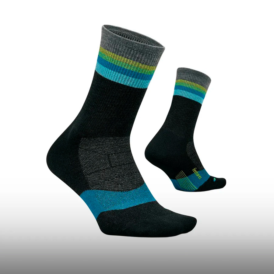 Feetures Merino 10 Max Cushion Mini Crew Luminous Black