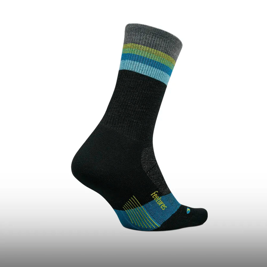 Feetures Merino 10 Max Cushion Mini Crew Luminous Black