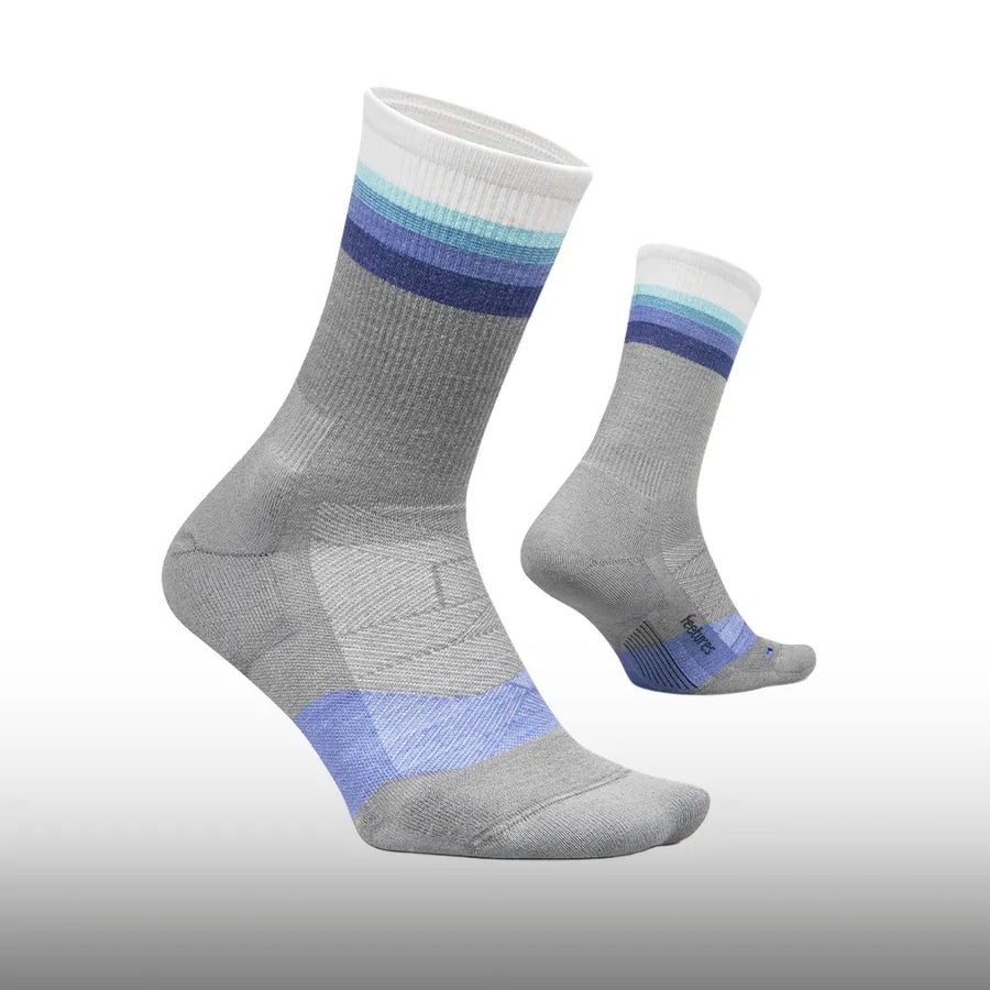 Feetures Merino 10 Max Cushion Mini Crew Luminous Gray