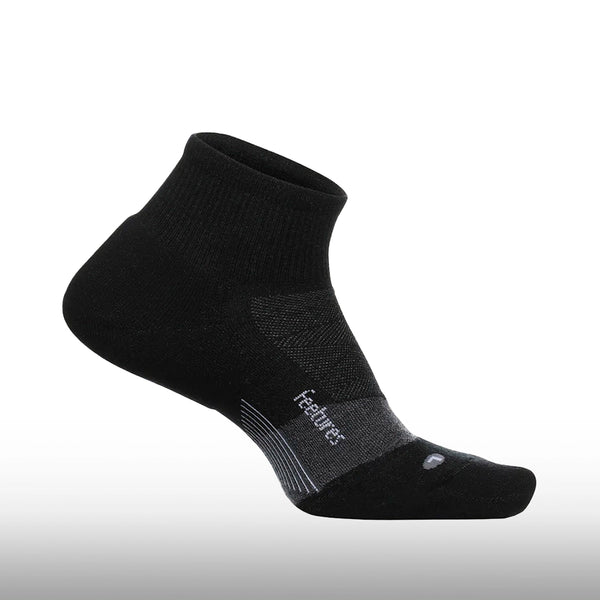 Feetures Merino 10 Max Cushion Quarter Charcoal