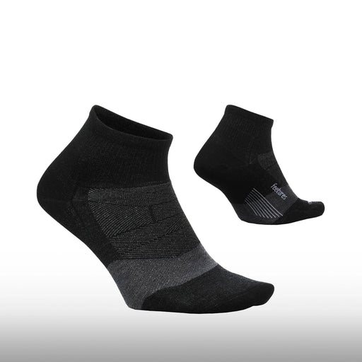 Feetures Merino 10 Max Cushion Quarter Charcoal