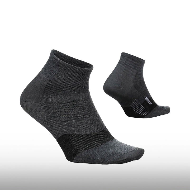 Feetures Merino 10 Max Cushion Quarter Gray
