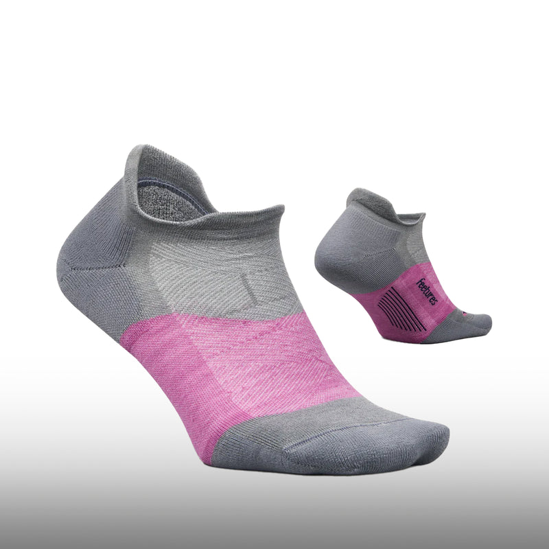 Feetures Merino 10 Ultra Light No Show Tab Amethyst Gray