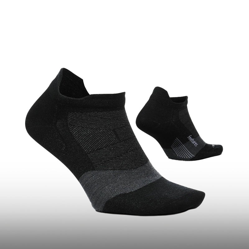 Feetures Merino 10 Ultra Light No Show Tab Charcoal