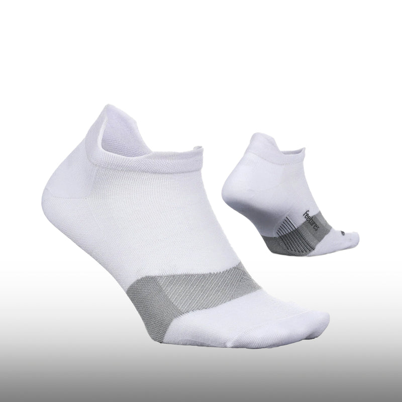 Feetures Merino 10 Ultra Light No Show Tab White