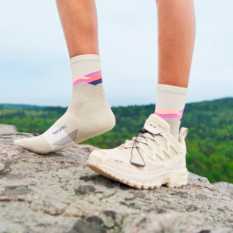 Feetures Trail Max Cushion Mini Crew Mountain High Cream