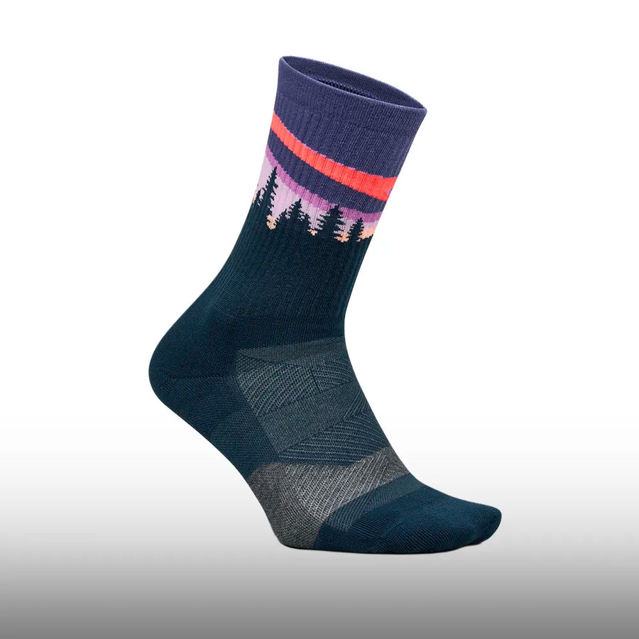 Feetures Trail Max Cushion Mini Crew Purple Aurora