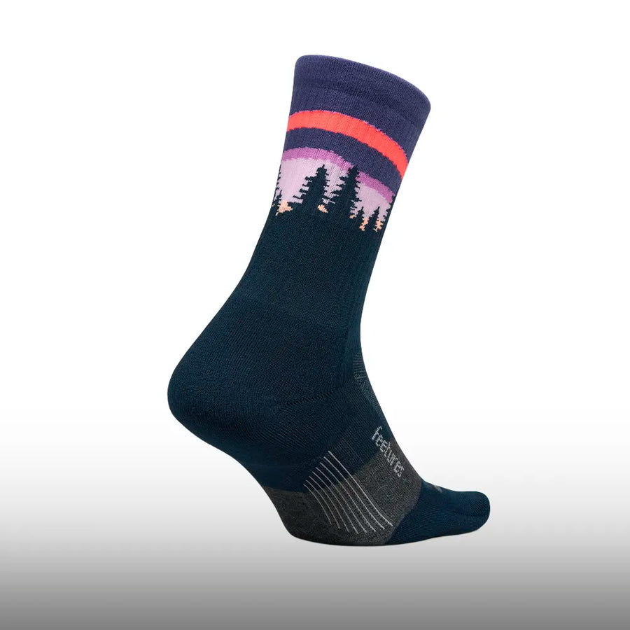 Feetures Trail Max Cushion Mini Crew Purple Aurora