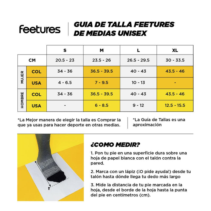 Feetures Graduated Compression Light Negro - Nación Runner Colombia