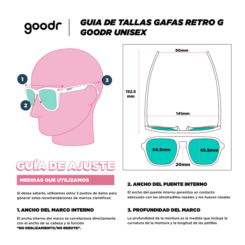 guia de tallas goodr retro g