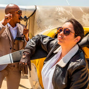 Goodr MACH Gs Amelia Earhart Ghosted Me Brown Tortoise