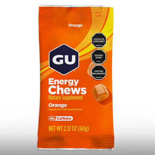 Gu Energy Goma Chews 60g Sin Cafeína - Naranja