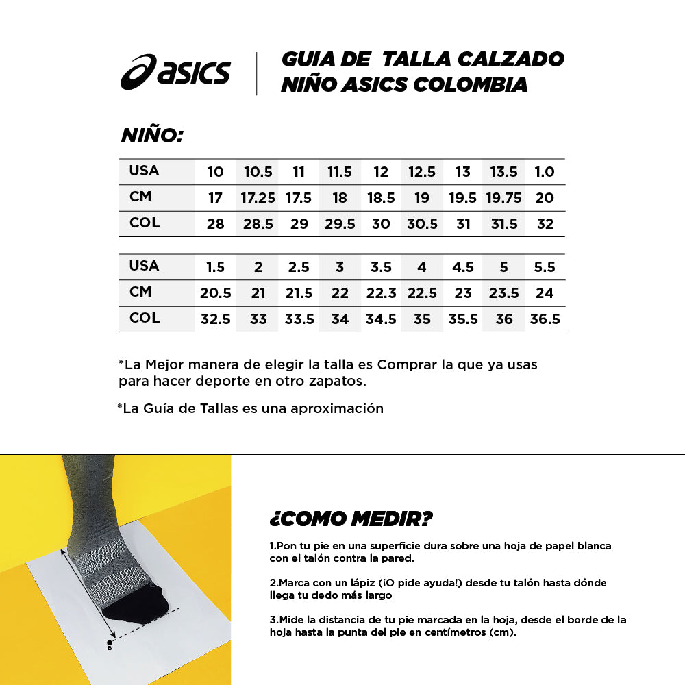 Guía de tallas