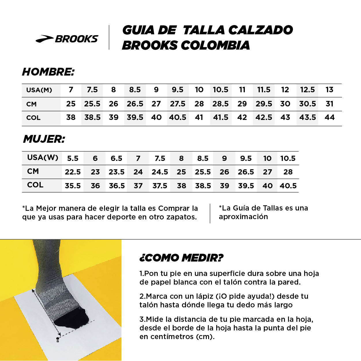 Guía de tallas