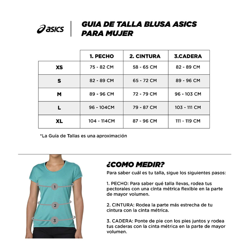 Asics Blusa Icon SS Mujer Performance Black