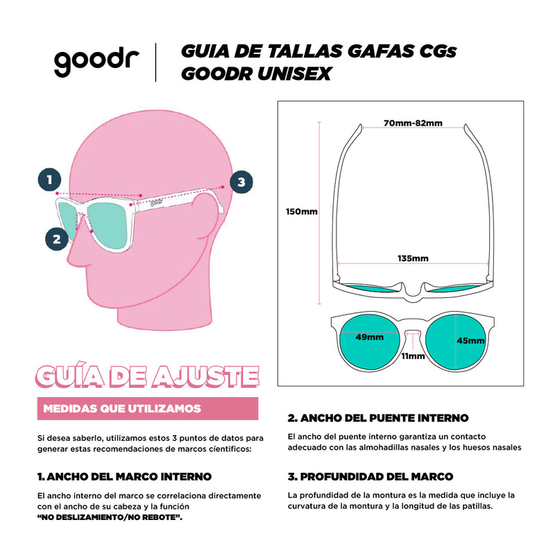 Guia de tallas goodr circle gs
