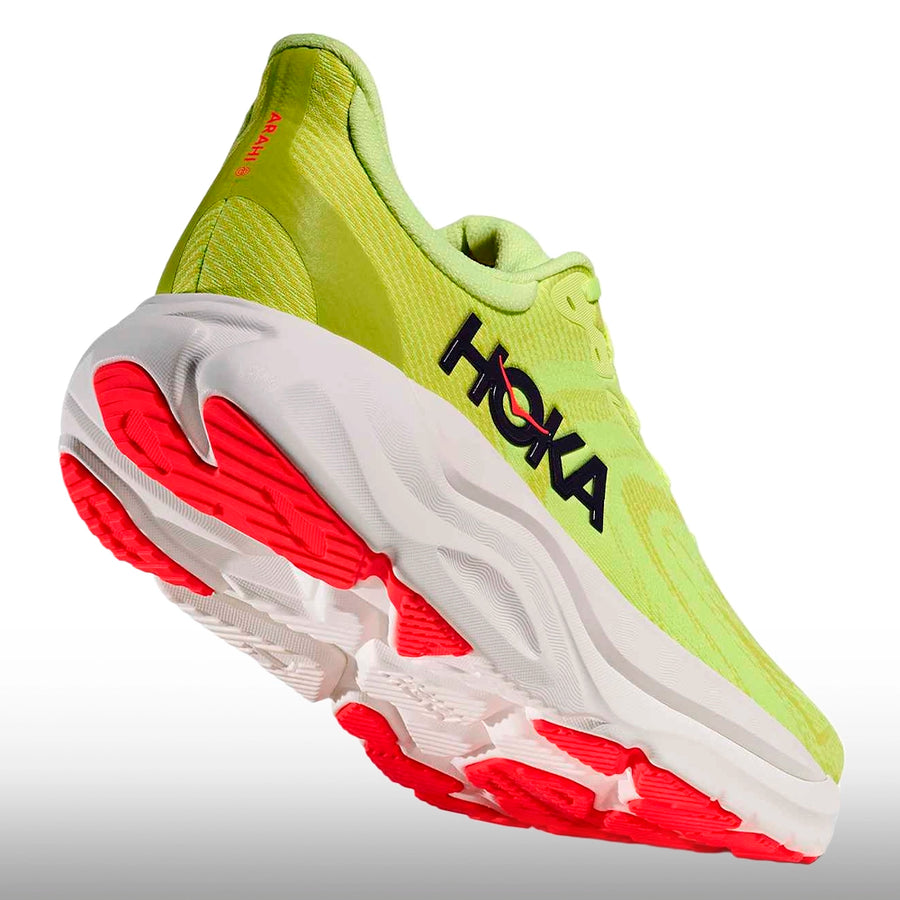 Hoka Arahi 8 Hombre Neon Yuzu Neon Flame