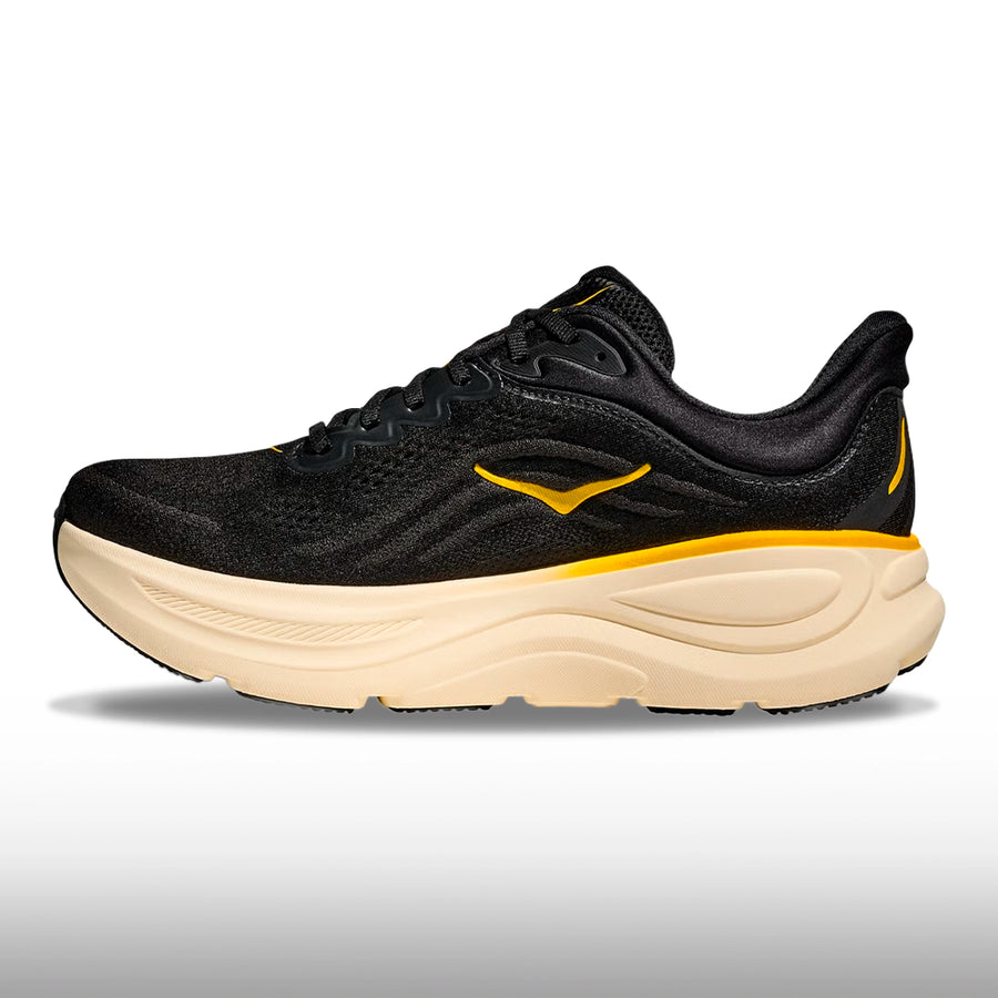 Hoka Bondi 9 Hombre Carbon Black Yellow Gold
