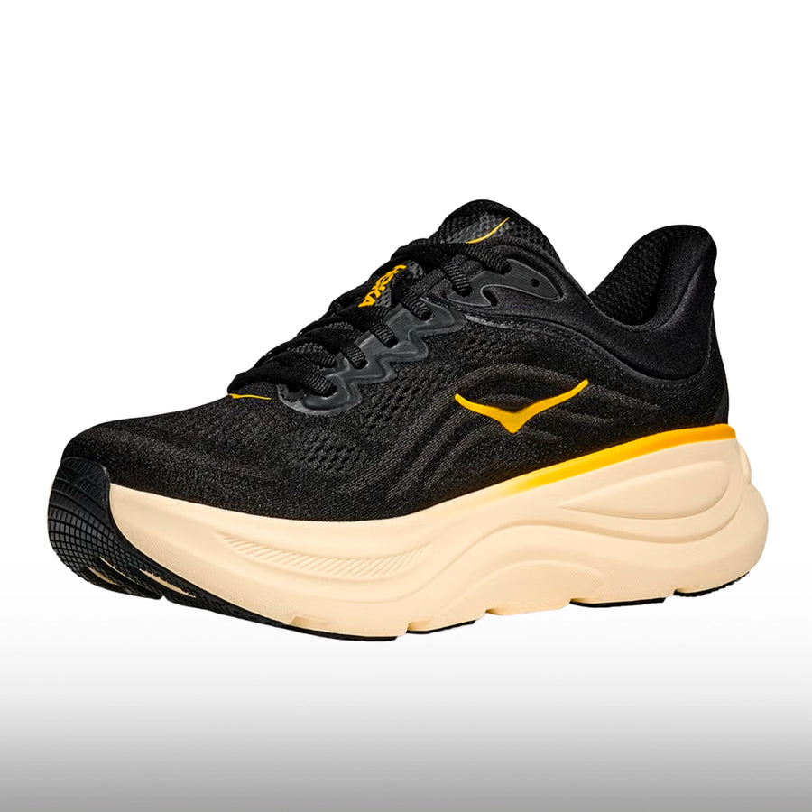 Hoka Bondi 9 Hombre Carbon Black Yellow Gold