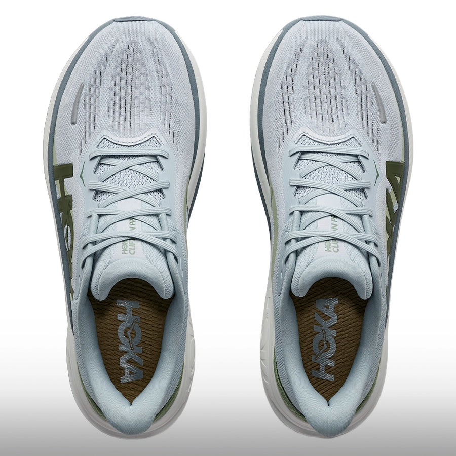 Hoka Clifton Pro Glimmers Hombre Mineral Blue Sprouted Green