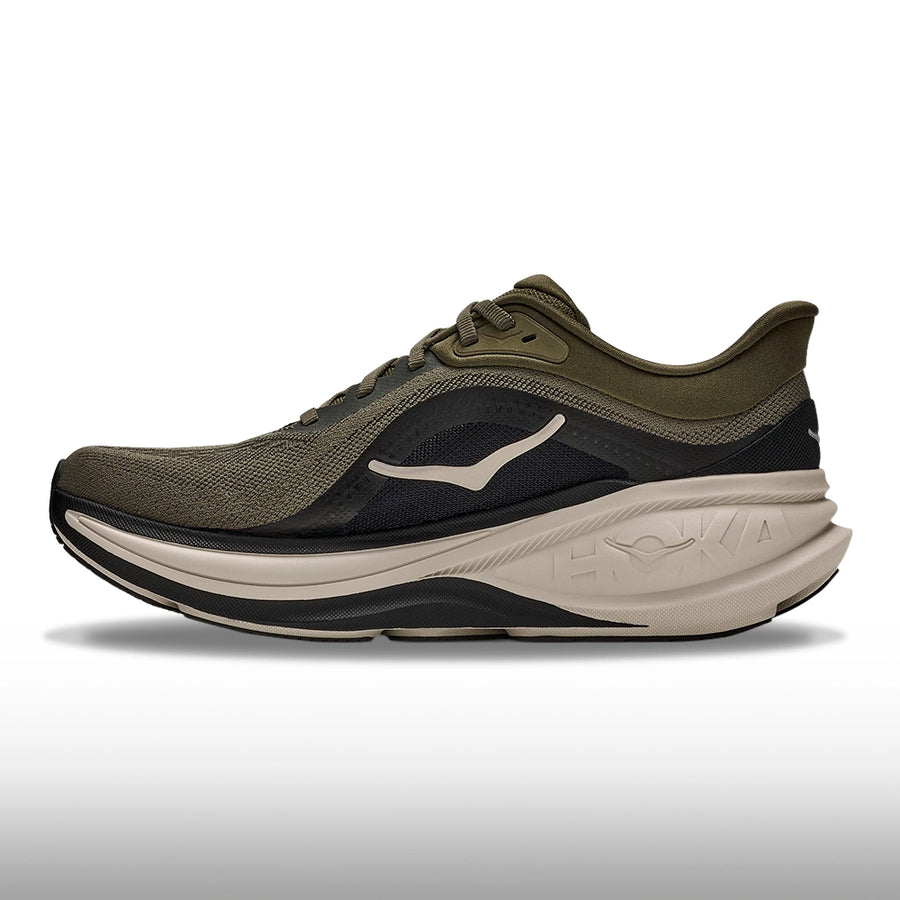 Hoka Clifton Pro Hombre Antique Olive River Rock Grey