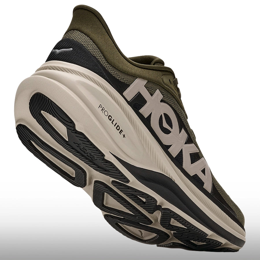 Hoka Clifton Pro Hombre Antique Olive River Rock Grey