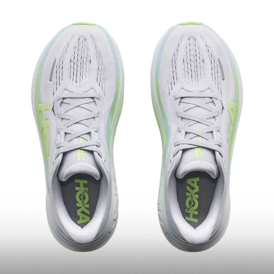 Hoka Clifton Pro Mujer Cosmic Grey Neon Yuzu