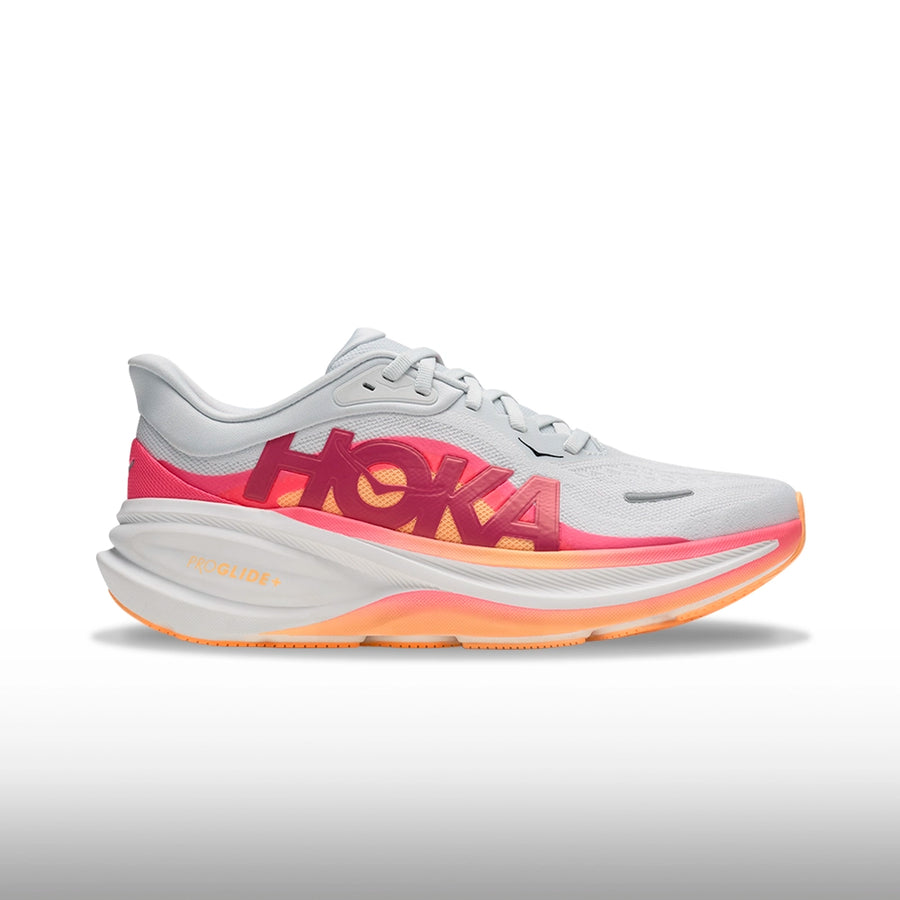 Hoka Clifton Pro Mujer Moonrise Grey Neon Strawberry