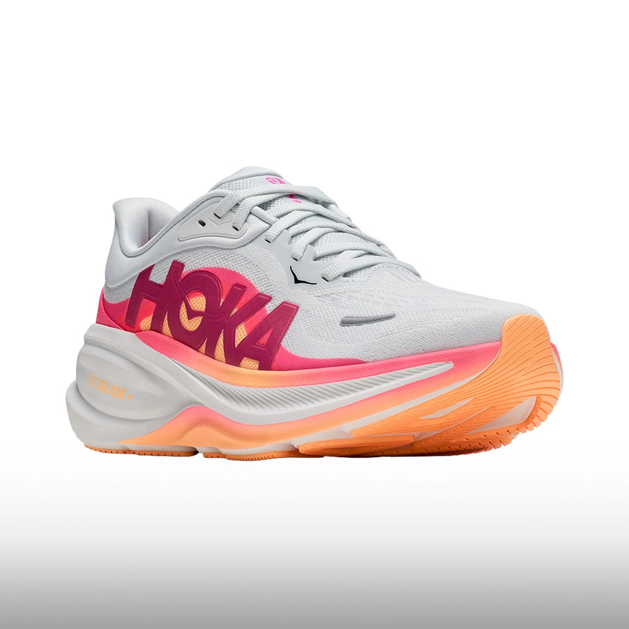 Hoka Clifton Pro Mujer Moonrise Grey Neon Strawberry