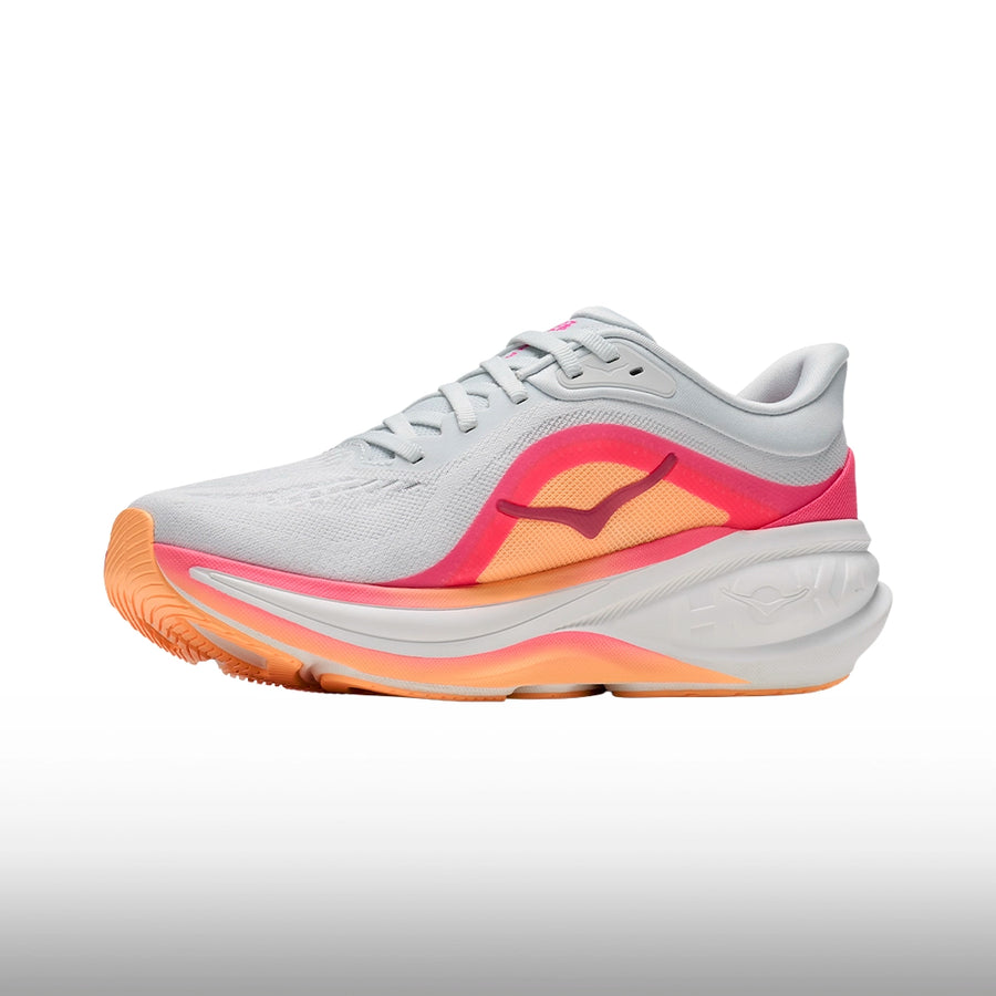 Hoka Clifton Pro Mujer Moonrise Grey Neon Strawberry