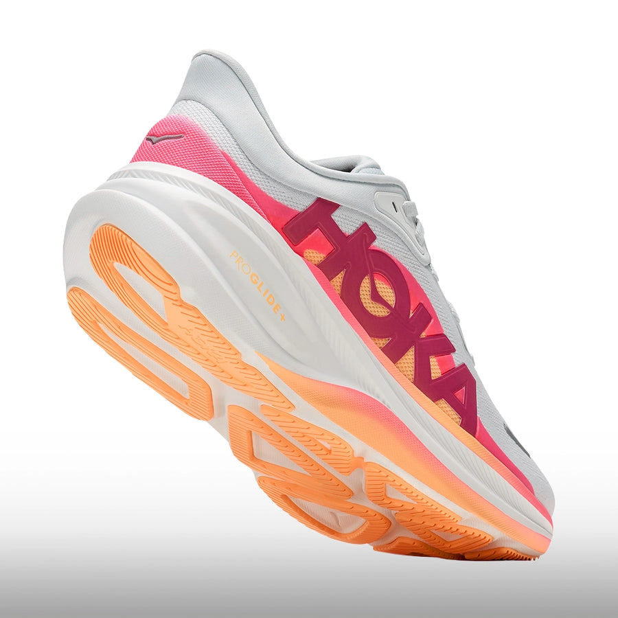 Hoka Clifton Pro Mujer Moonrise Grey Neon Strawberry