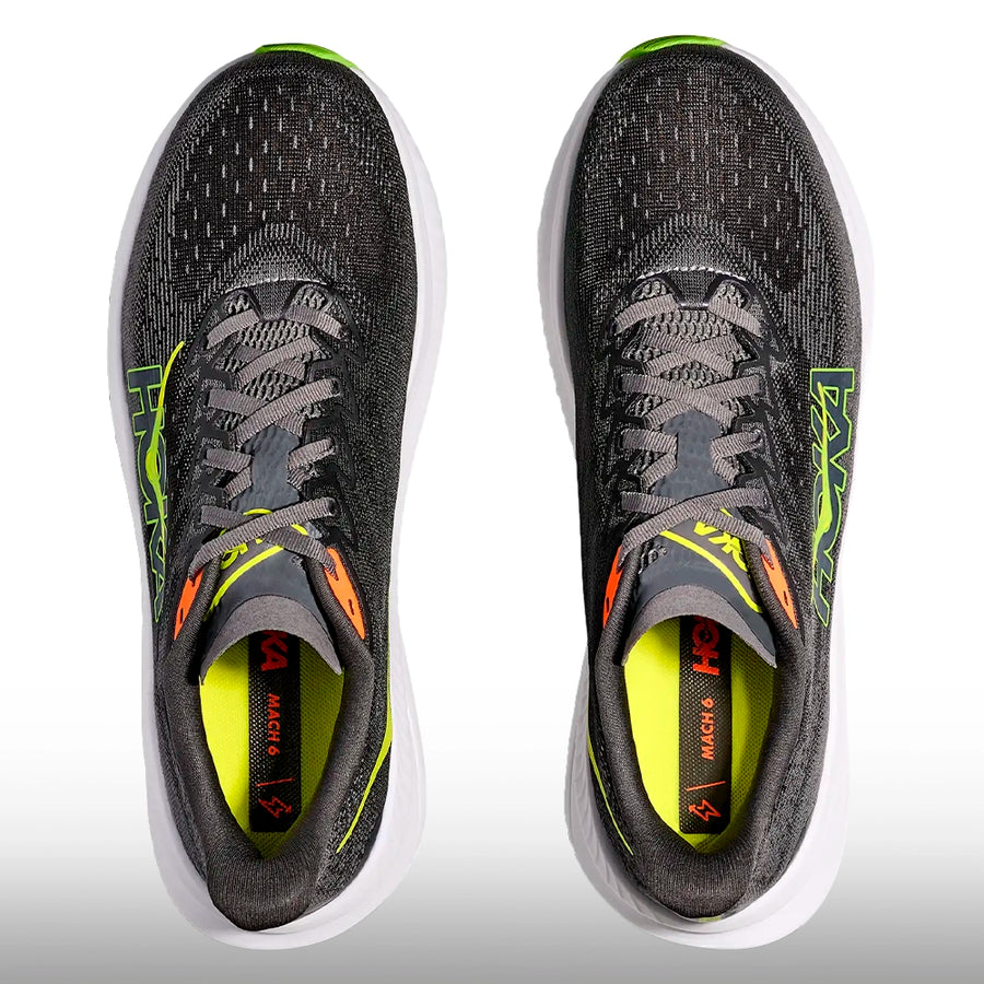 Hoka Mach 6 Hombre Gravel Asphalt Grey