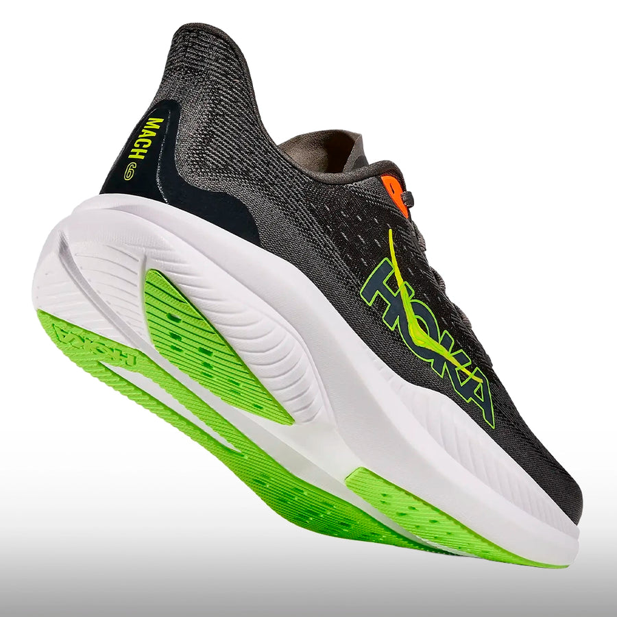 Hoka Mach 6 Hombre Gravel Asphalt Grey