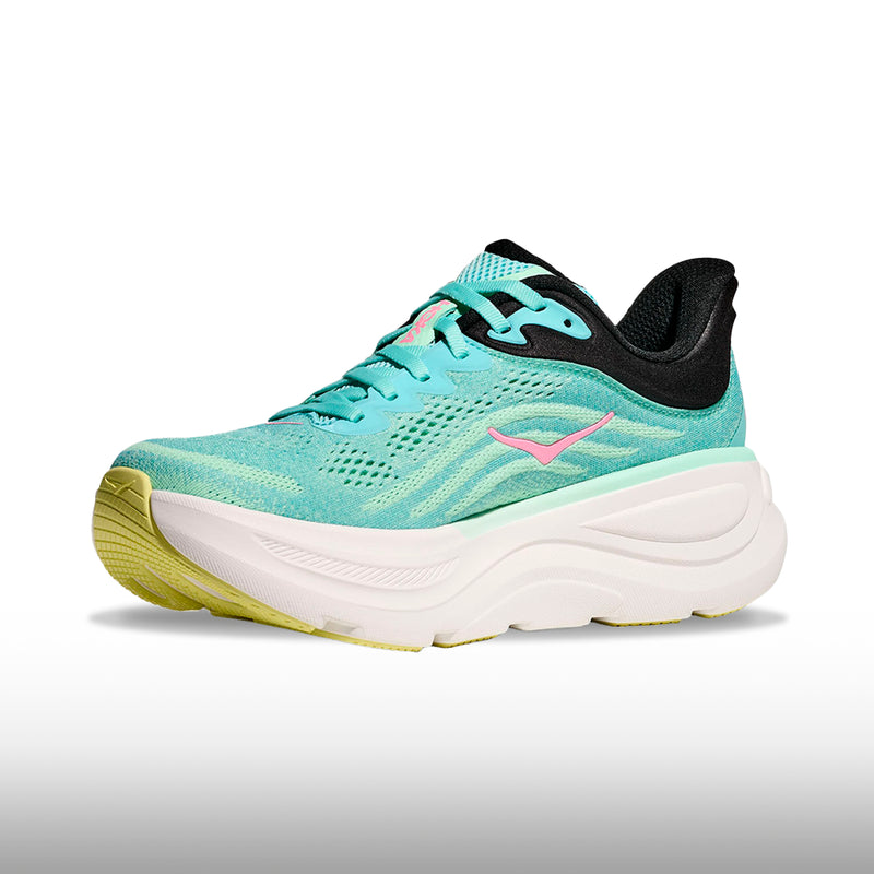 Hoka One One Bondi 9 Mujer Blue Spark Mint Fluorite