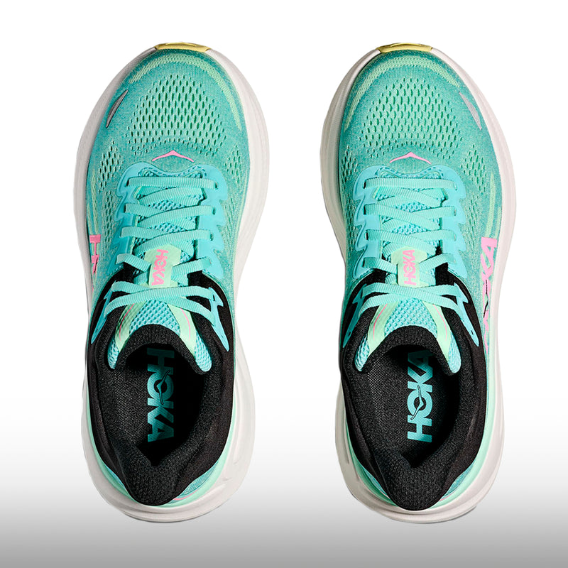 Hoka One One Bondi 9 Mujer Blue Spark Mint Fluorite