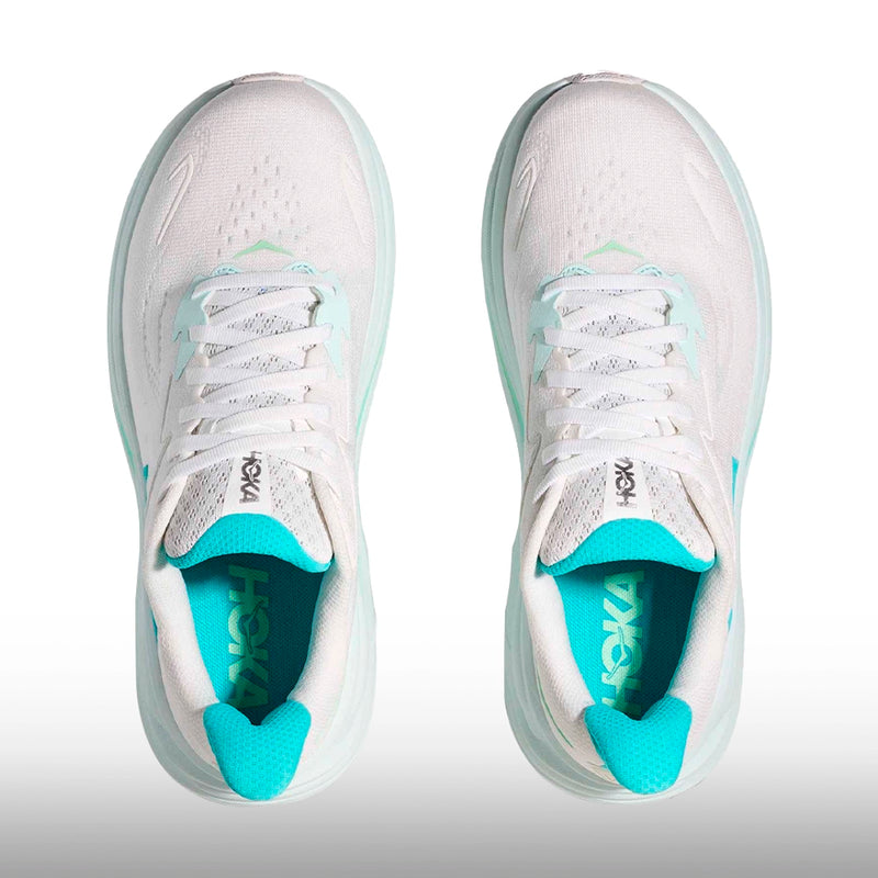 Hoka One One Clifton 10 Mujer White Cielo Blue