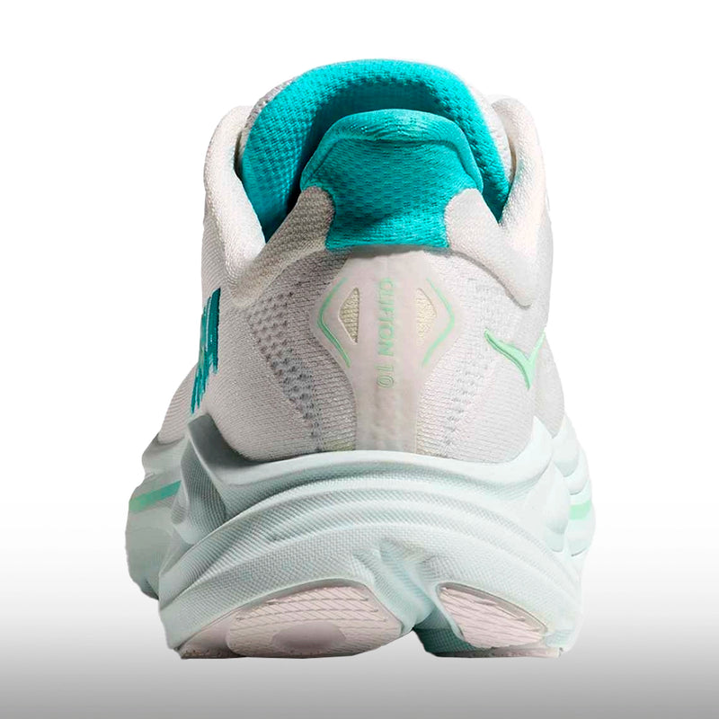 Hoka One One Clifton 10 Mujer White Cielo Blue