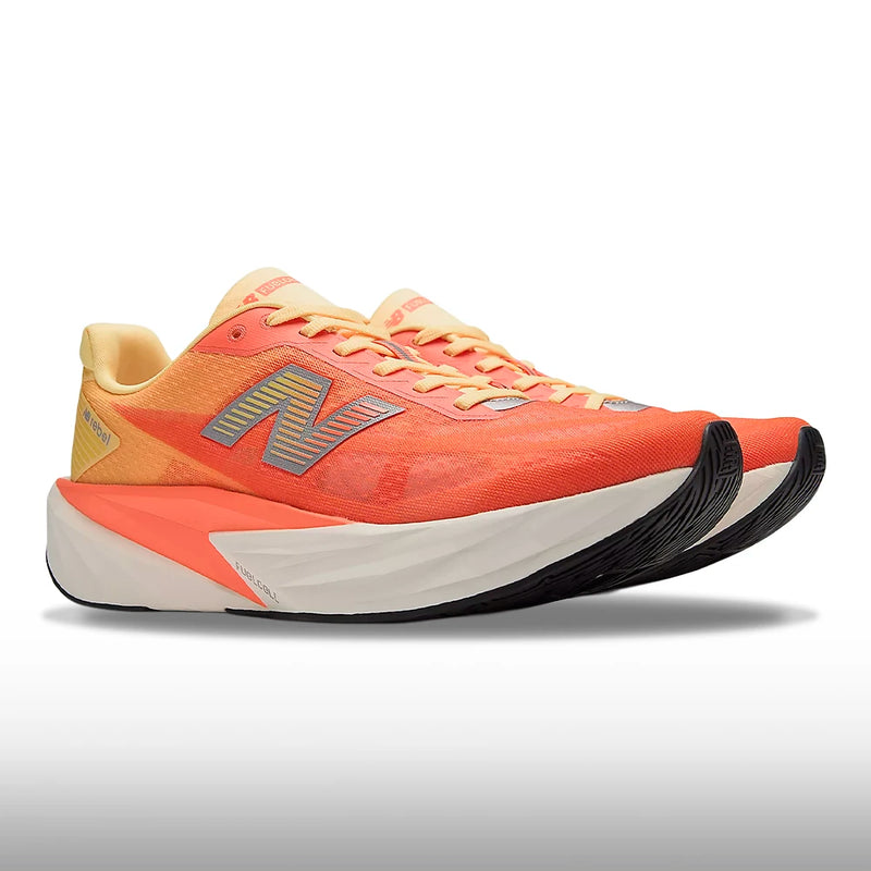 New Balance FuelCell Rebel v5 Hombre Tangerine Heat Silver Metallic