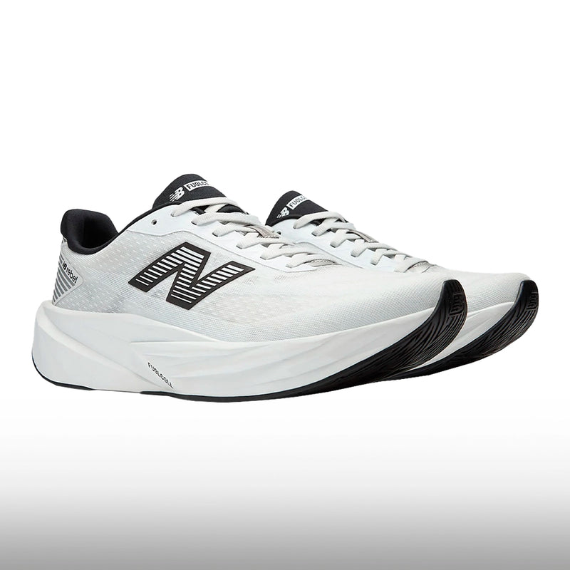 New Balance FuelCell Rebel v5 Hombre White Black Silver Metallic