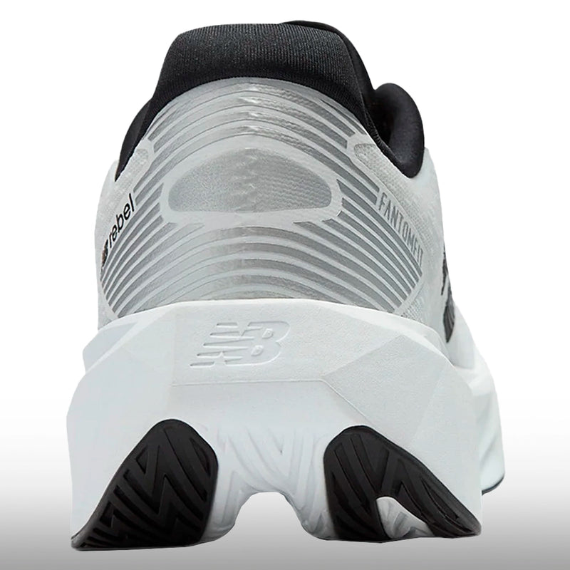 New Balance FuelCell Rebel v5 Hombre White Black Silver Metallic