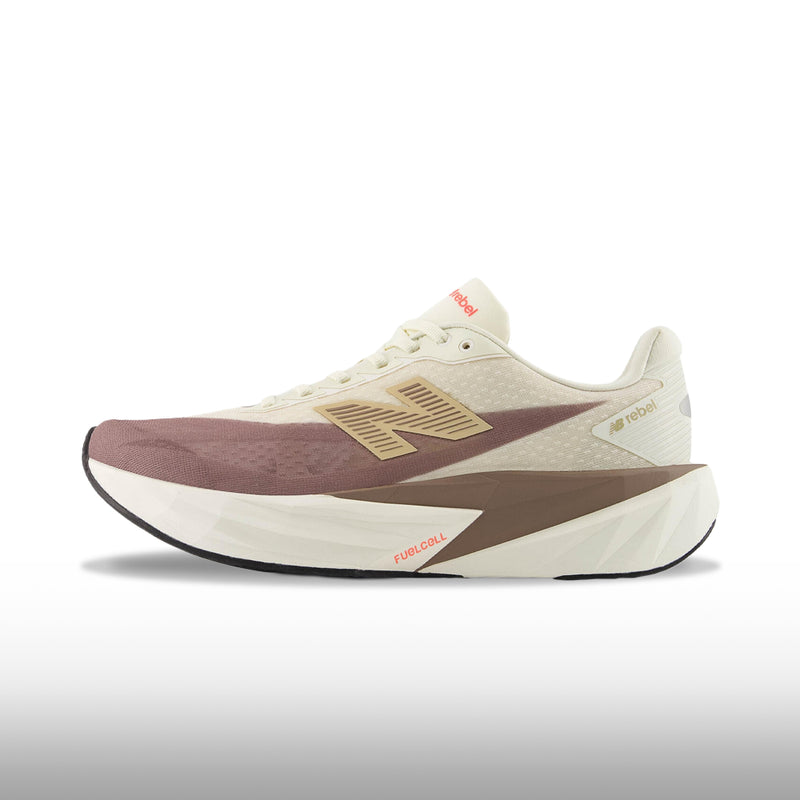 New Balance FuelCell Rebel v5 Mujer Angora Earth Shadow