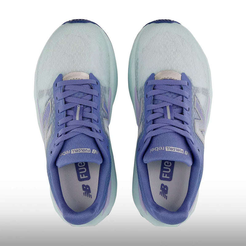 New Balance FuelCell Rebel v5 Mujer Fairweather Blue Glint Blue