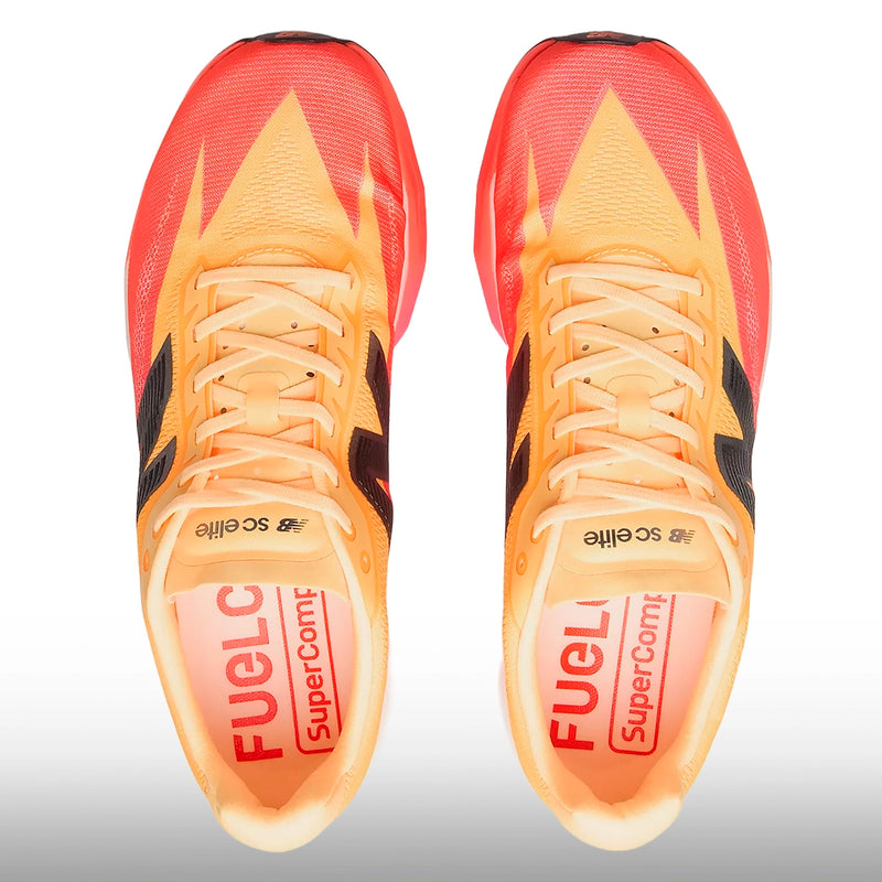 New Balance FuelCell SuperComp Elite v5 Hombre Tangerine Heat White Peach