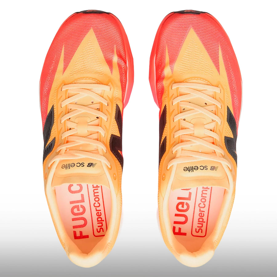 New Balance FuelCell SuperComp Elite v5 Hombre Tangerine Heat White Peach