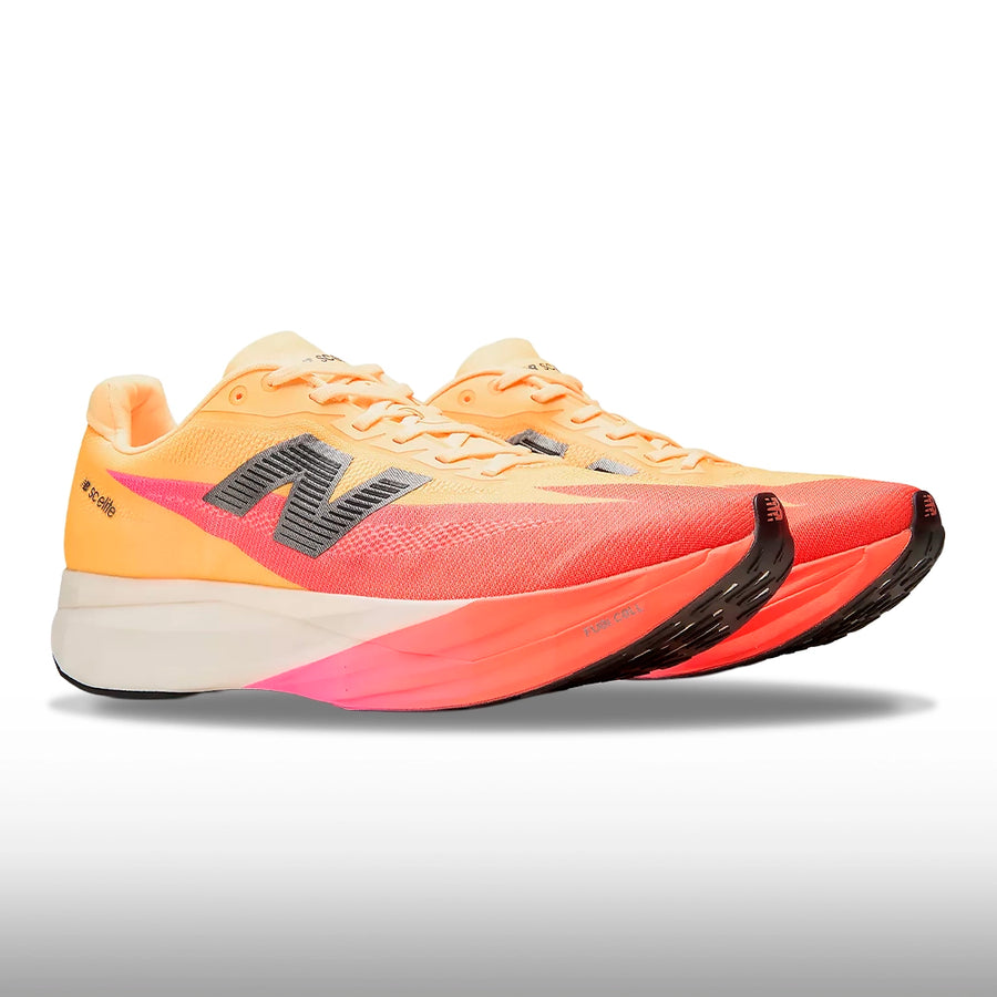 New Balance FuelCell SuperComp Elite v5 Hombre Tangerine Heat White Peach